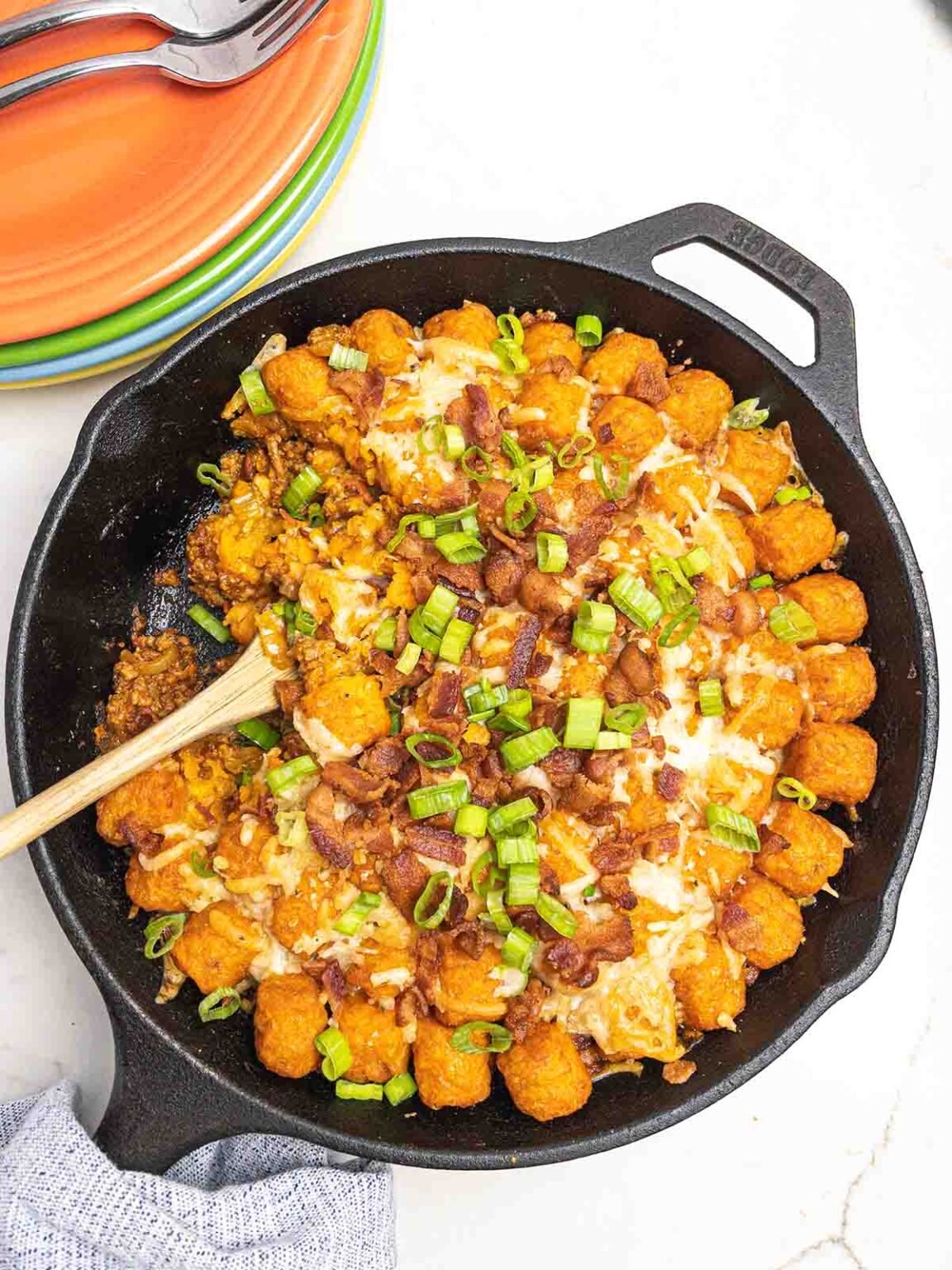 Bacon Cheeseburger Sweet Potato Tater Tot Casserole Midwestern HomeLife