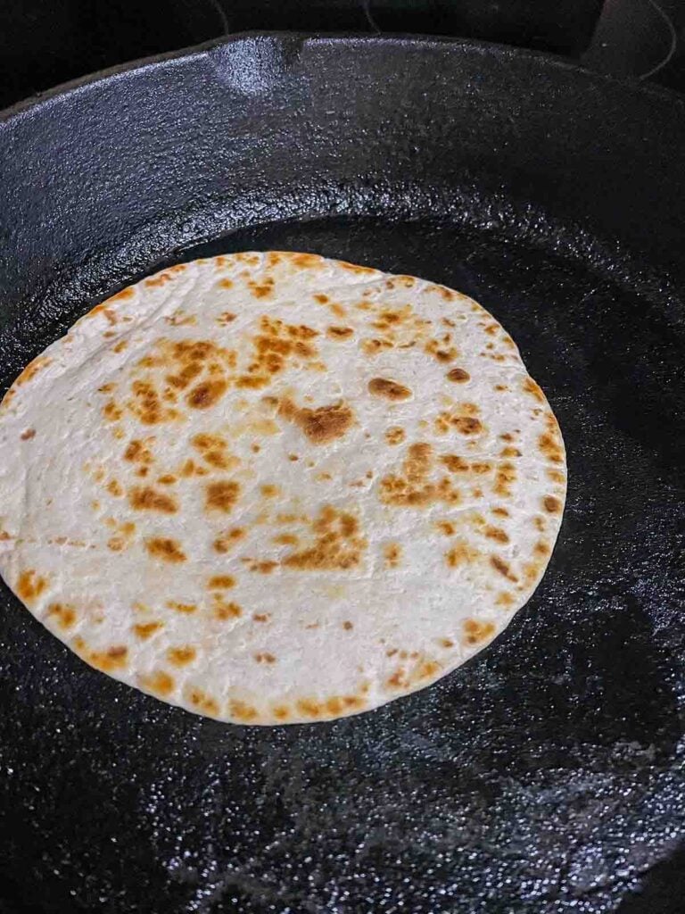 how to toast a flour tortilla