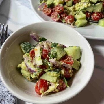 Creamy Cucumber Tomato Salad