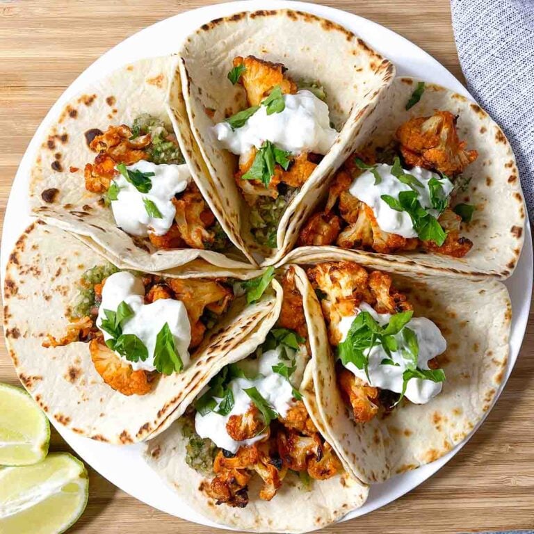 Buffalo Cauliflower Tacos