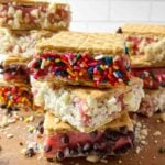 Strawberry ice cream sandwich