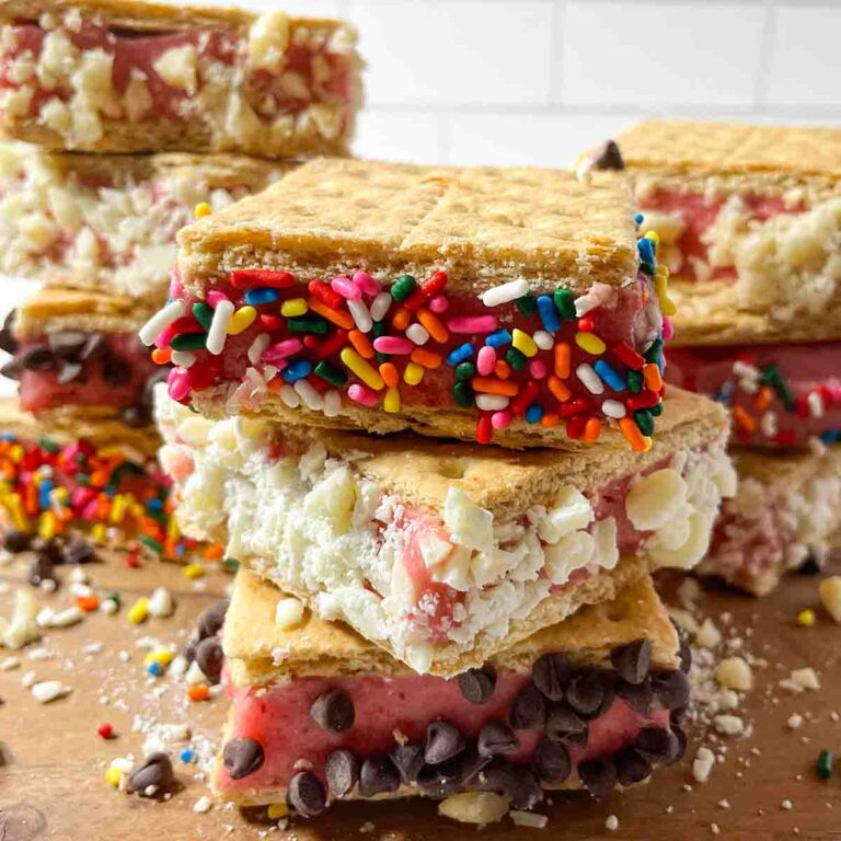 Strawberry ice cream sandwich