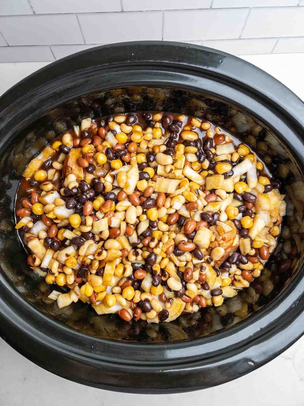 Slow Cooker Baked Beans with Ham Midwestern HomeLife