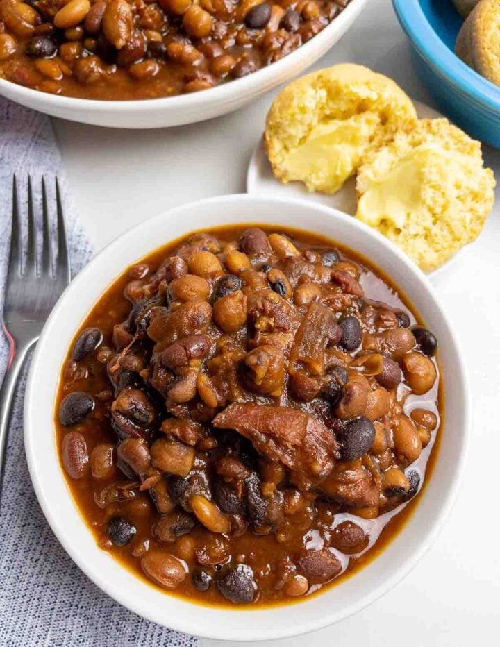 Slow Cooker Baked Beans with Ham Midwestern HomeLife