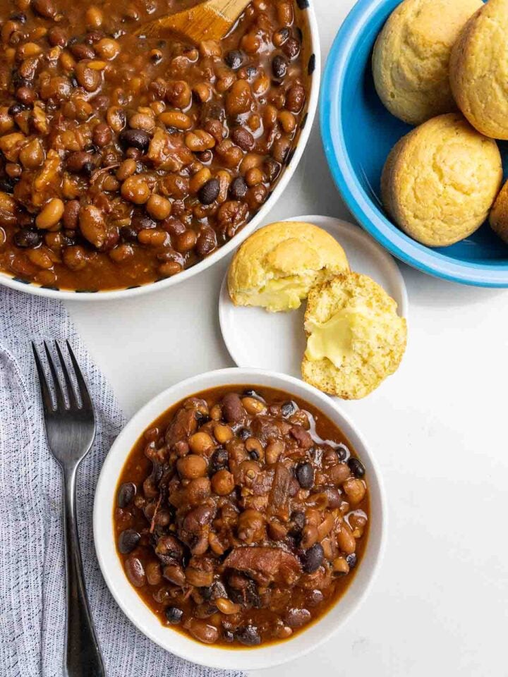 Slow Cooker Baked Beans with Ham Midwestern HomeLife