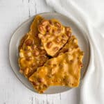 Microwave peanut brittle with raw peanuts