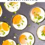 sausage egg bites in a muffin pan.