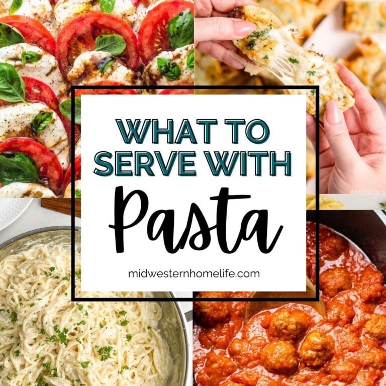 collage of dishes to serve with pasta
