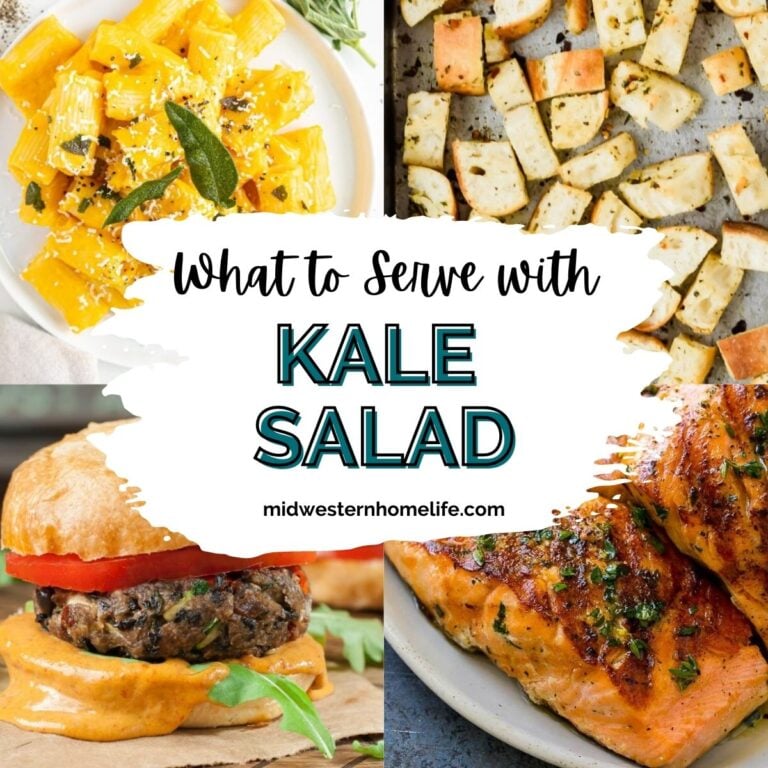 collage of dishes to serve with kale salad