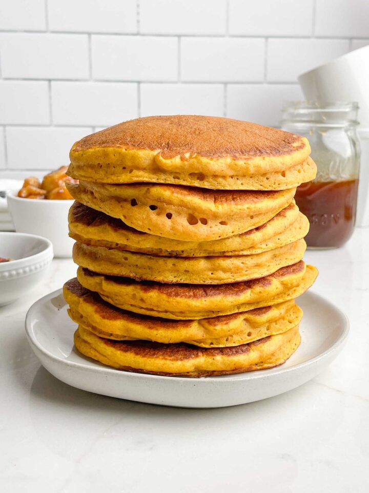 Thick & Fluffy Pumpkin Pancakes with Pancake Mix Midwestern HomeLife
