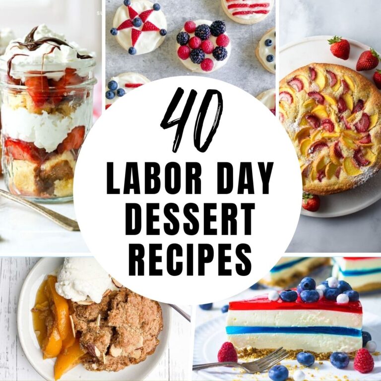 collage of Labor Day desserts recipes