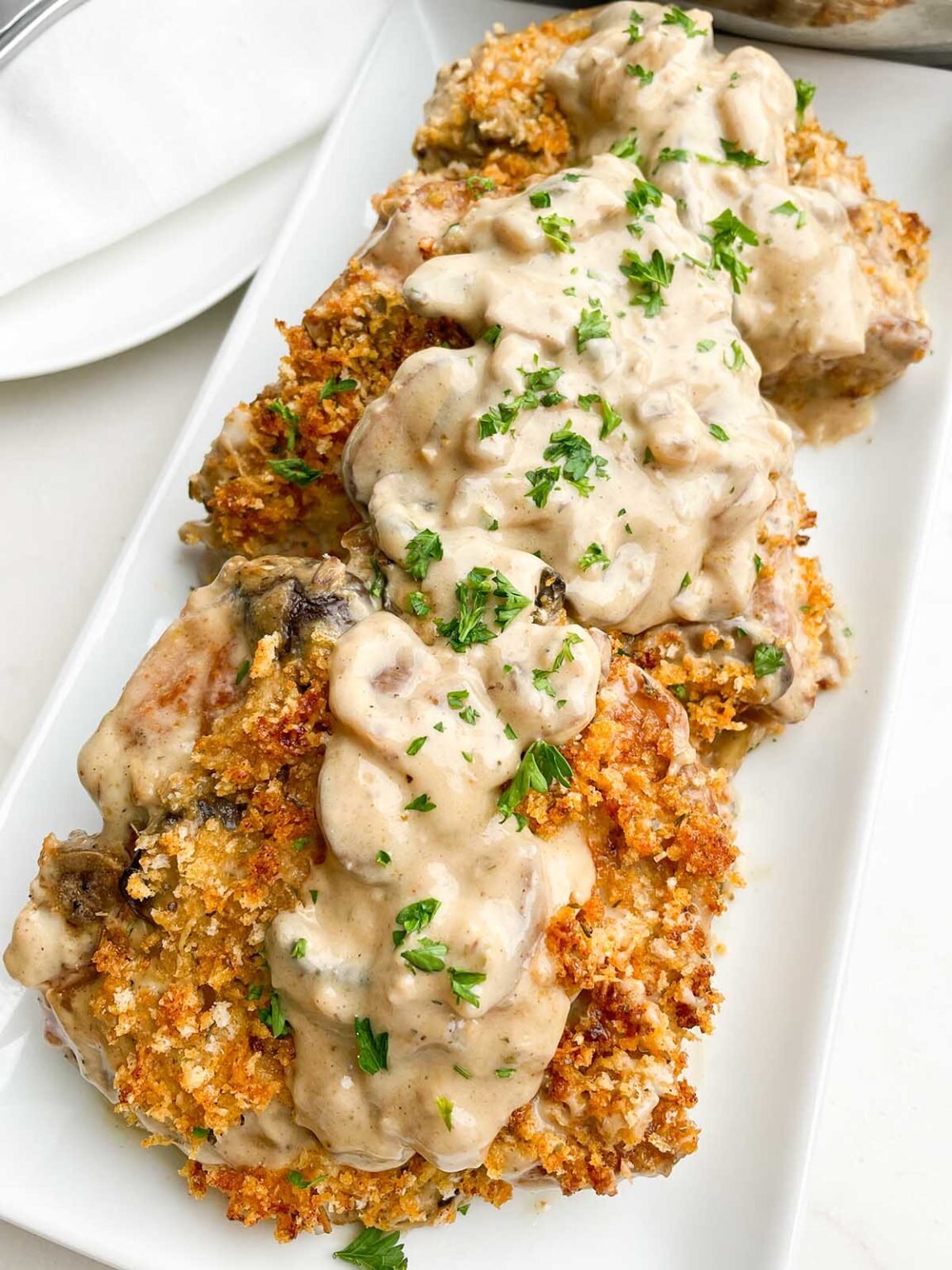 Baked Pork Chops with Mushroom Gravy Midwestern HomeLife