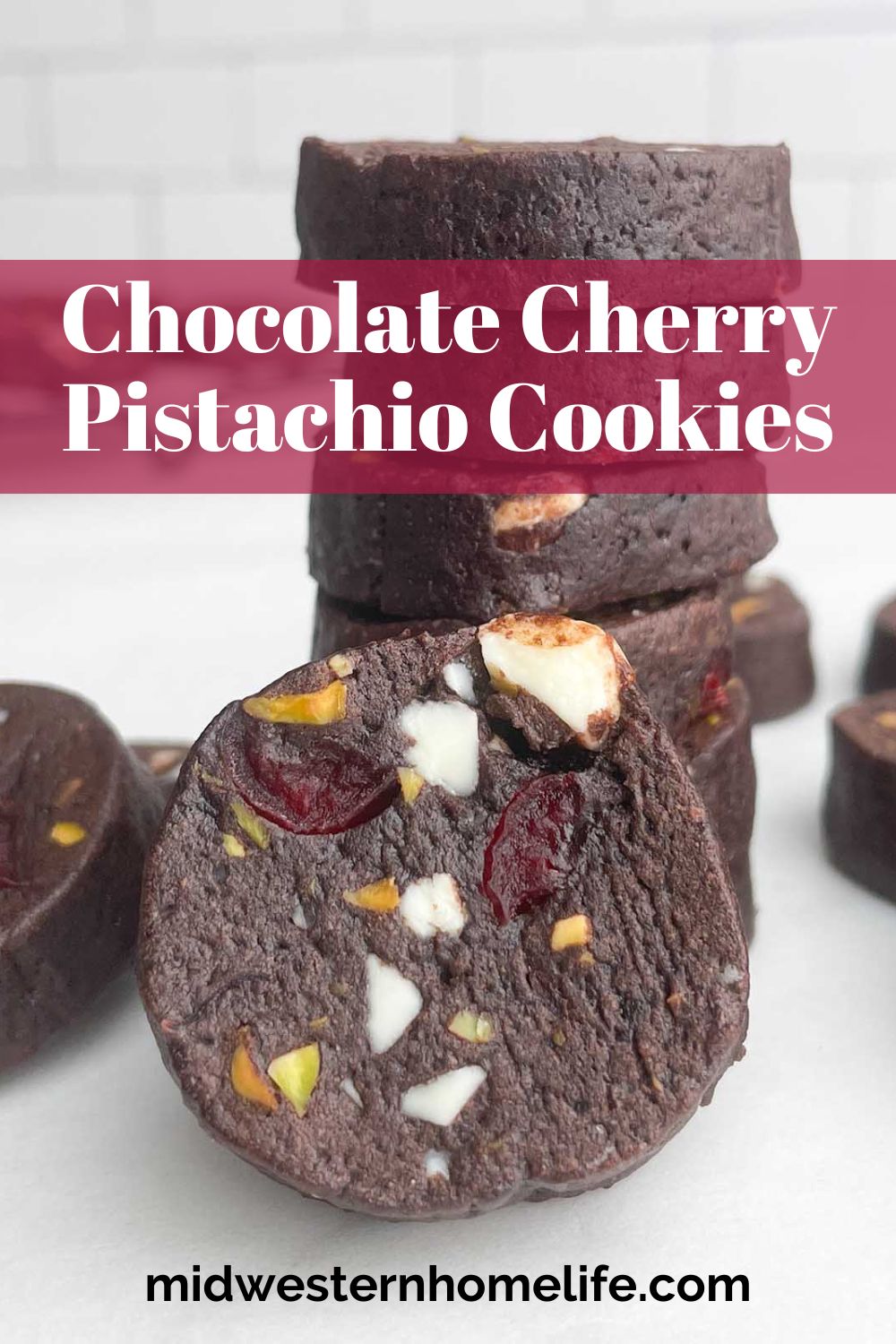 Chocolate Cherry Cookies (Slice & Bake) Midwestern HomeLife
