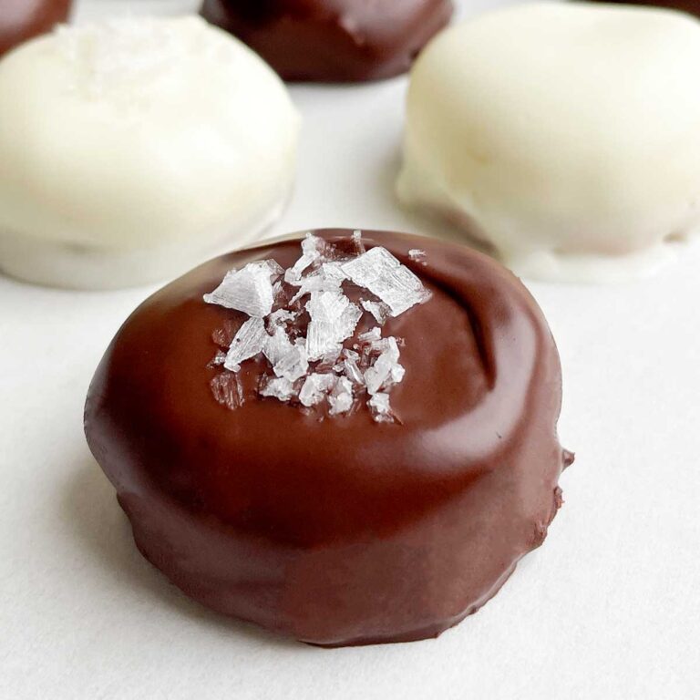 chocolate covered marshmallow cookies on parchment paper
