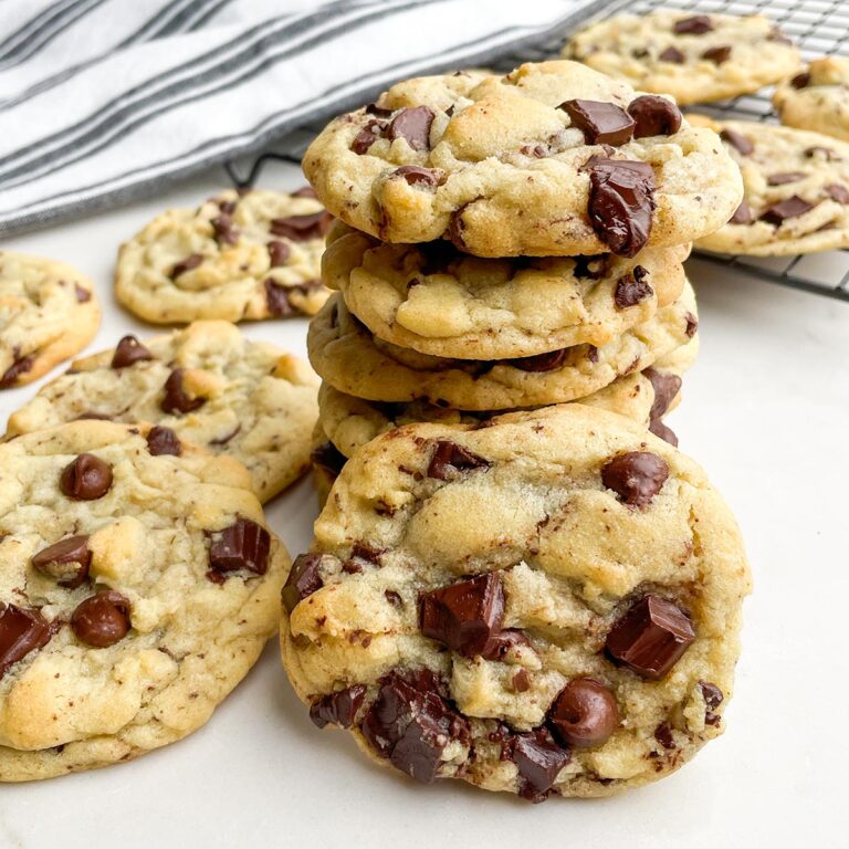 stack of chocolate chip cookies without brown sugar