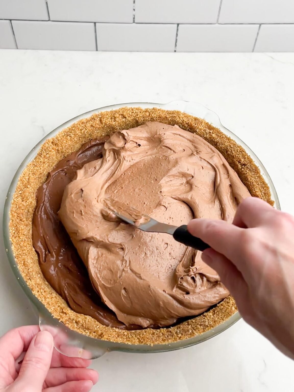 Easy Chocolate Pudding Pie with Graham Cracker Crust Midwestern HomeLife