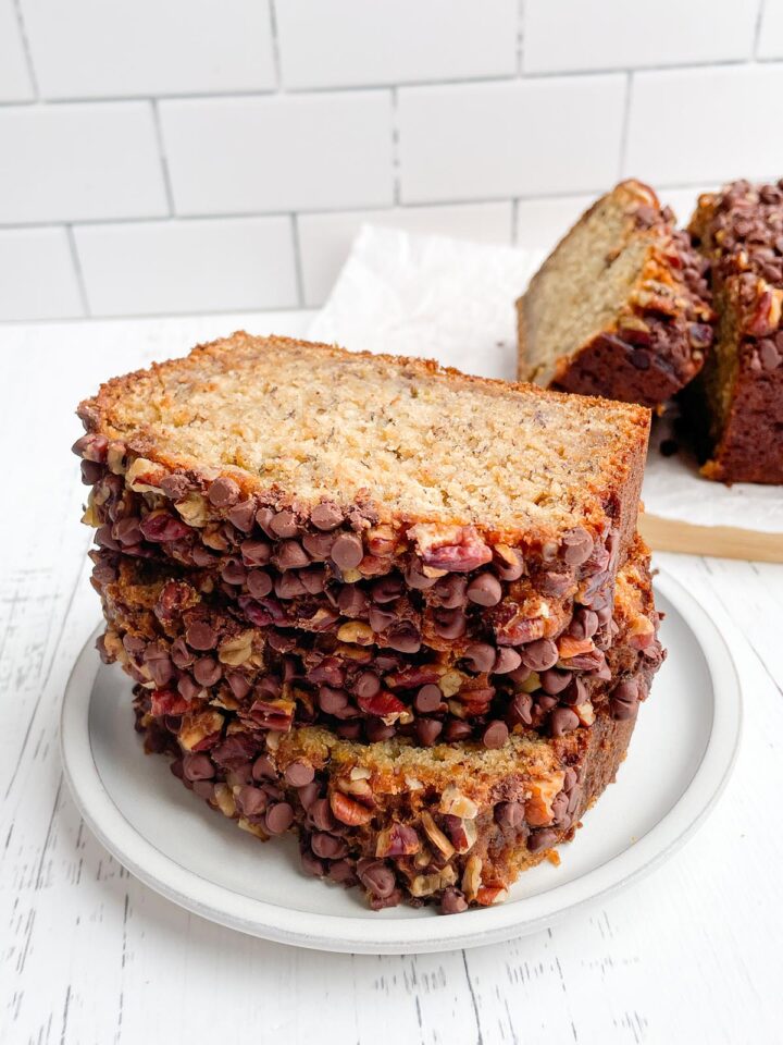 Chocolate Chip Pecan Banana Bread without Butter Midwestern HomeLife Chocolate chip pecan banana bread without butter midwestern homelife