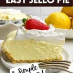 jello pie on a white plate.
