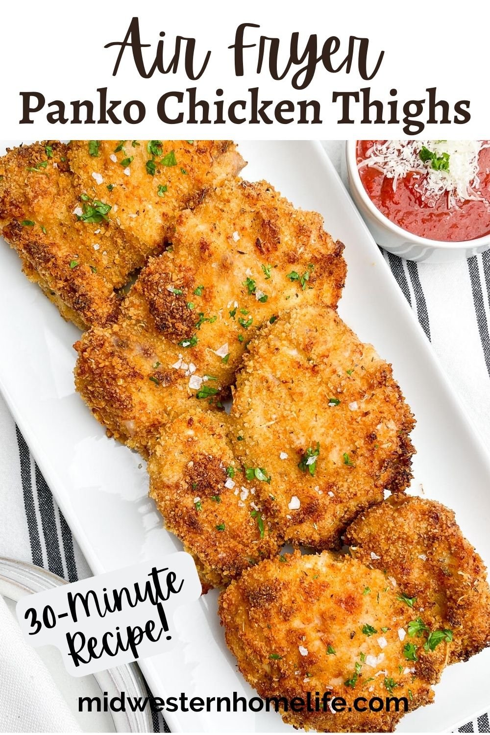 Air Fryer Panko Chicken Thighs (Boneless or Bonein) Midwestern HomeLife