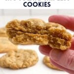 chocolate chipless cookies on a white countertop.