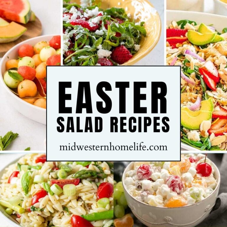 collage of Easter salad recipes.
