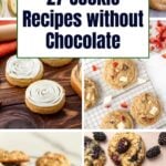 collage of cookie recipes without chocolate chips.