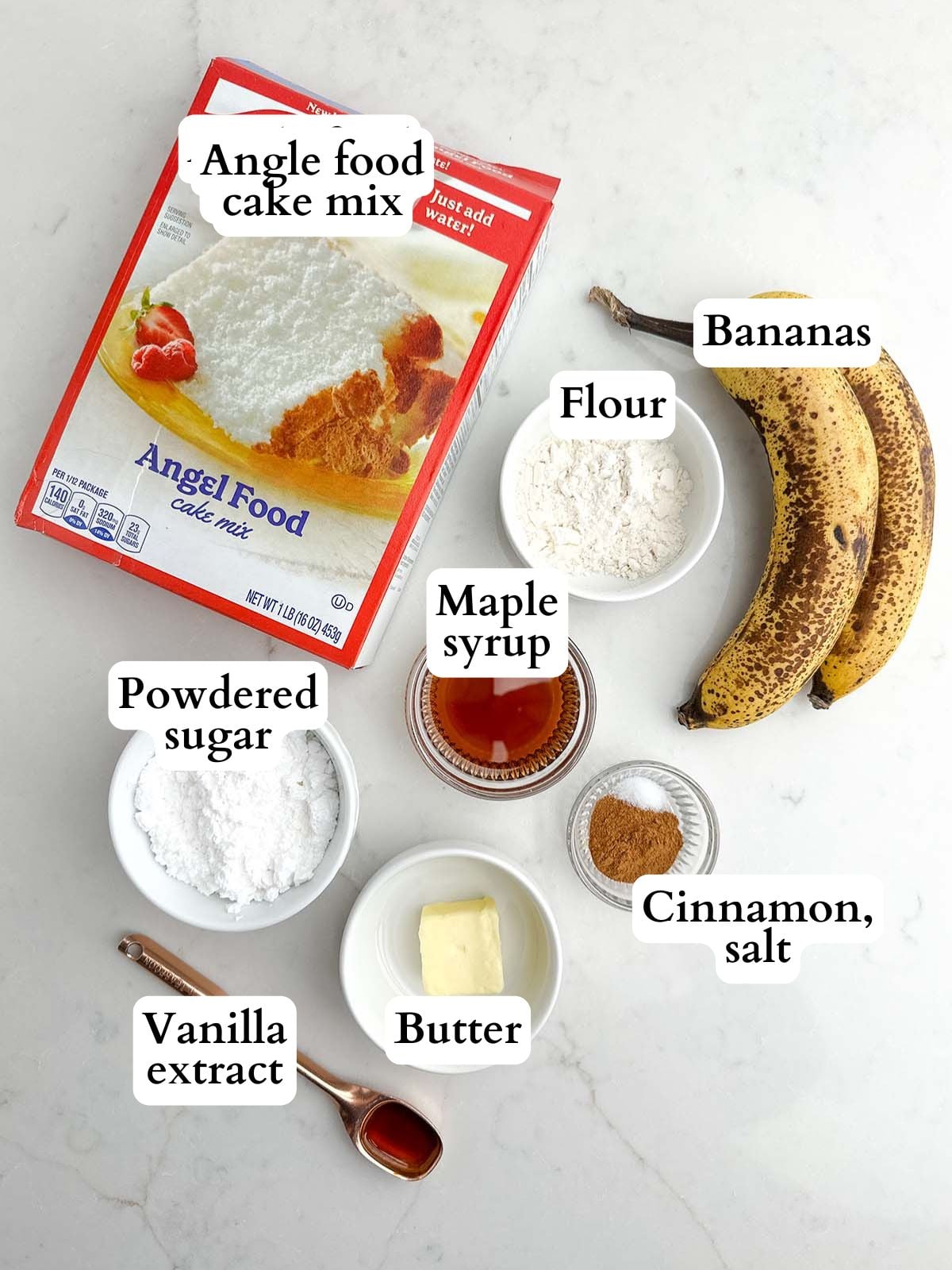 banana cake with cake mix ingredients.