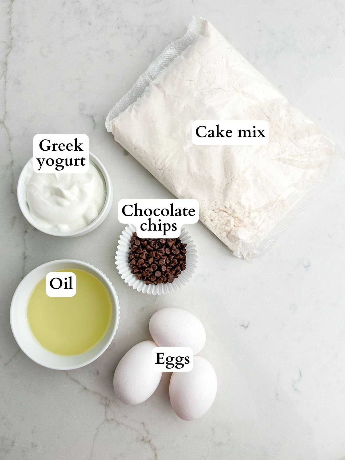 chocolate chip cake mix muffin ingredients.