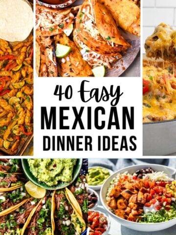 collage of Mexican dinner recipes.