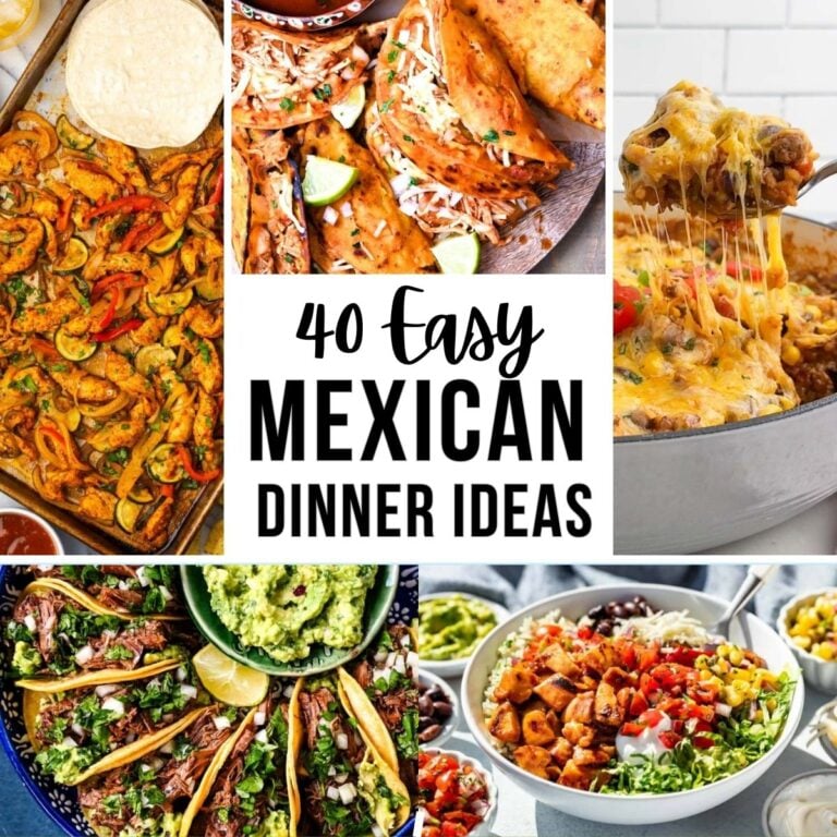 collage of Mexican dinner recipes.