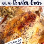 a whole roasted turkey with a bowl of stuffing in the background.