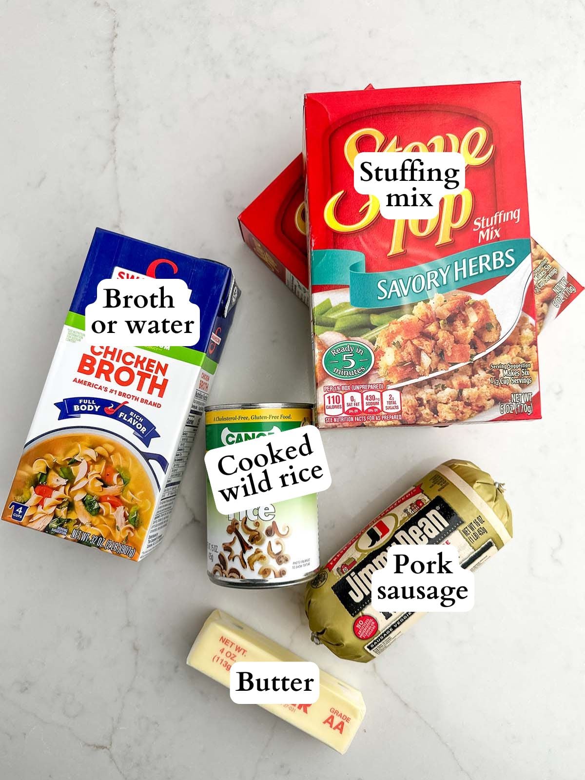 wild rice stuffing ingredients.